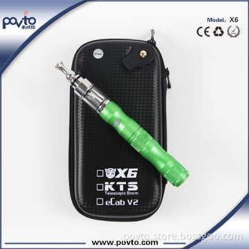 Manufacture electronics e cig x6 battery with x6 v2 atomizer